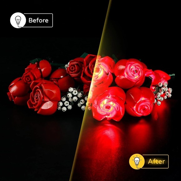 YEABRICKS LED Lighting Kit for LEGO Bouquet of Roses 10328 - No Lego Model - Picture 8 of 9